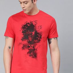 Kook N Keech Batman Men Red Batman Printed Round Neck T-shirt-image-63