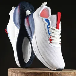 HRX by Hrithik Roshan Men White & Red Lace-Up Running Shoes-picture-34