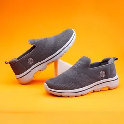bacca bucci Men Grey Mesh Walking Non-Marking Shoes-picture-8