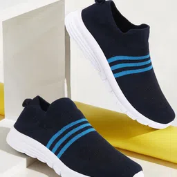 FAUSTO Men Blue Walking Non-Marking Shoes-11