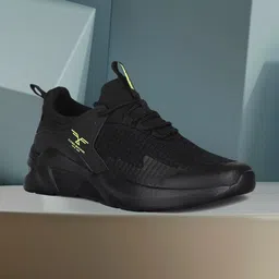 Flying Machine Men Black Mesh Walking Shoes-image-60