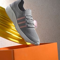 HRX by Hrithik Roshan Women Grey Flyknit Technology Walking Shoes-image-53