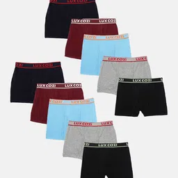 Lux Cozi Boys Pack of 10 Moisture-Wicking Trunks BIGSHOT_BOYS_SL_PLAIN_OE_AST_10PC-picture-38