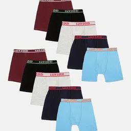 Lux Cozi Boys Pack of 10 Assorted Moisture-Wicking Trunks-image-50