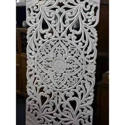VAS collection home White Textured Wooden Carved Wall Hanging-image-17