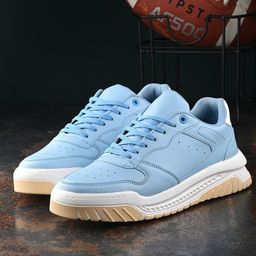 The Roadster Lifestyle Co. Men Blue & White Perforated Lightweight Sneakers-picture-54