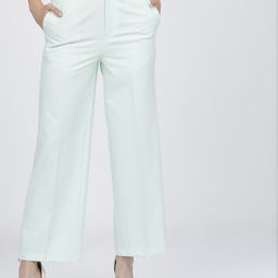 Tokyo Talkies Women Green Flared High-Rise Parallel Trousers-image-110