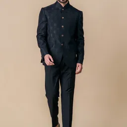 Tasva Self-Design Silk Bandhagala Blazers-picture-31