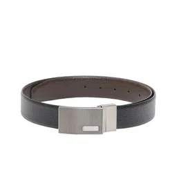 Calvadoss Men Black Textured Leather Formal Belt-image-9