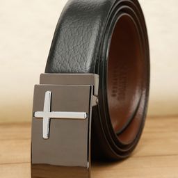 Teakwood Leathers Men Black Belts-picture-12
