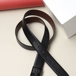 Teakwood Leathers Men Black Textured Leather Belt-image-102