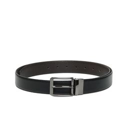 thickskin Men Black Textured PU Reversible Formal Belt-image-33
