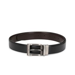 thickskin Men Black Textured Reversible Formal Belt-image-92