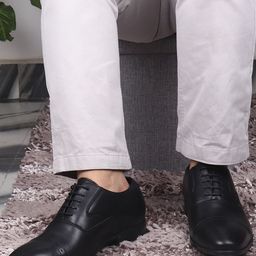 TOP BRASS Men Black Solid Oxford Formal Shoes-image-71