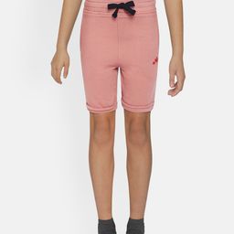 Rute Boys Peach-Coloured Cotton Solid Slim Fit Regular Shorts-picture-15
