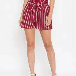 Zastraa Women Striped Slim Fit Outdoor Shorts-image-26