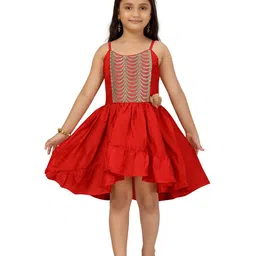 BAESD Girls Embellished Shoulder Straps Fit & Flare Dress-picture-18