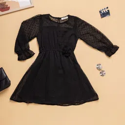 Purple United Kids Fit & Flare Dress-image-53