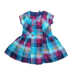 CELEBRITY CLUB Girl Checked Round Neck Fit & Flare Dress-picture-24