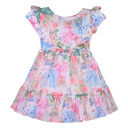 Wish Karo Girls Floral Print Satin Fit & Flare Dress-picture-18