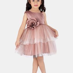 Peppermint Shoulder Strap Neck Layered Fit & Flare Dress-image-70