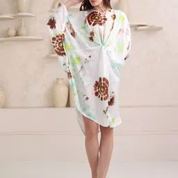 OBSHIVKA Women Tie and Dye Printed Kaftan Knee Length Dress-image-38