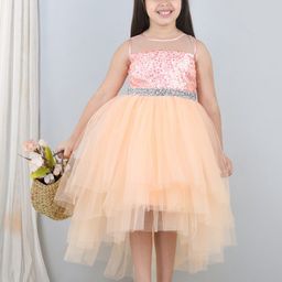 Toy Balloon kids Girls Embellished Sequined Fit & Flare Maxi Dress-image-86