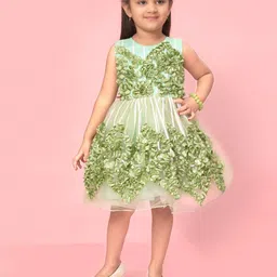 BAESD Girls Self Design Embellished Fit & Flare Dress-picture-17