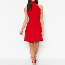Trendyol High Neck Sleeveless Fit & Flare Dress-image-45