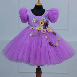 Li & Li Boutique Girls Net Fit & Flare Dress-34
