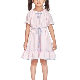 Peppermint Girls Floral Puff Sleeve Fit & Flare Dress-30