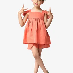 Piccolo Piglet Girls Cotton Fit & Flare Dress-image-44