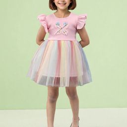 Toonyport Flutter Sleeve Cotton Fit & Flare Dress-picture-34