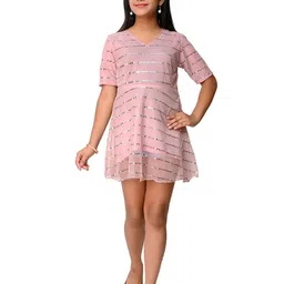 FELLAMO Georgette Fit & Flare Dress-image-2