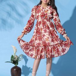 FASHION DREAM Floral Print Fit & Flare Dress-picture-47