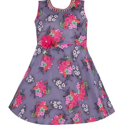 Wish Karo Floral Print Georgette Fit & Flare Dress-picture-27