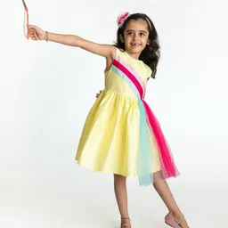 A Little Fable Girls Striped Fit & Flare Dress-30