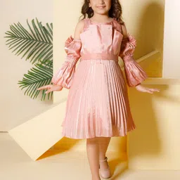 Peppermint Girls Cold-Shoulder Fit & Flare Dress-43