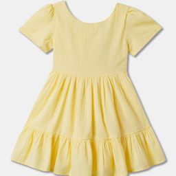 R&B Girls Self Design Tiered Cut Out Fit & Flare Dress-picture-1
