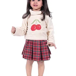 Picco Ricco Girls Checked Fit & Flare Dress-25
