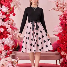 BAESD Printed Fit & Flare Dress-image-31