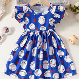 INCLUD Roun Neck Flutter Sleeve Fit & Flare Dress-image-25