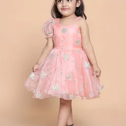 BAESD Girls Floral Printed Fit & Flare Dress-image-91