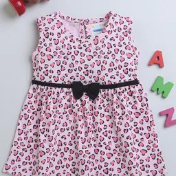 BUMZEE Girls Floral Printed Fit & Flare Dress-16