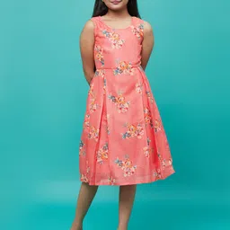 Aks Kids Girls Floral Printed Fit & Flare Dress-image-15