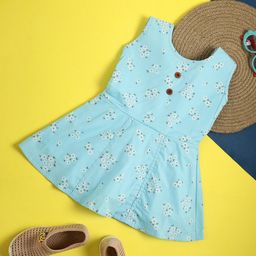 V-Mart Floral Printed Sleeveless Cotton Fit & Flare Dress-image-34