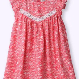 Beebay Girls Lace Insert Floral Print Dress-image-45