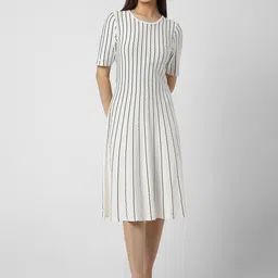 Van Heusen Woman Striped Fit & Flare Dress-picture-54