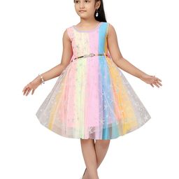 BAESD Embellished Net Fit & Flare Dress-picture-38