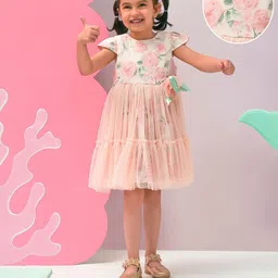 MiArcus Girls Floral Printed Cotton Fit & Flare Dress-image-78